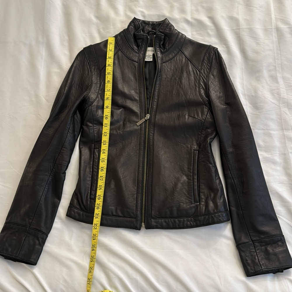 Calvin Klein biker leather jacket